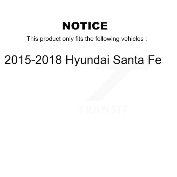 Front Left Bearing Lower Ball Joint Outer Tie Rod Link Kit For 2015-2018 Hyundai Santa Fe